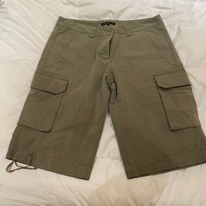 Green cargo shorts